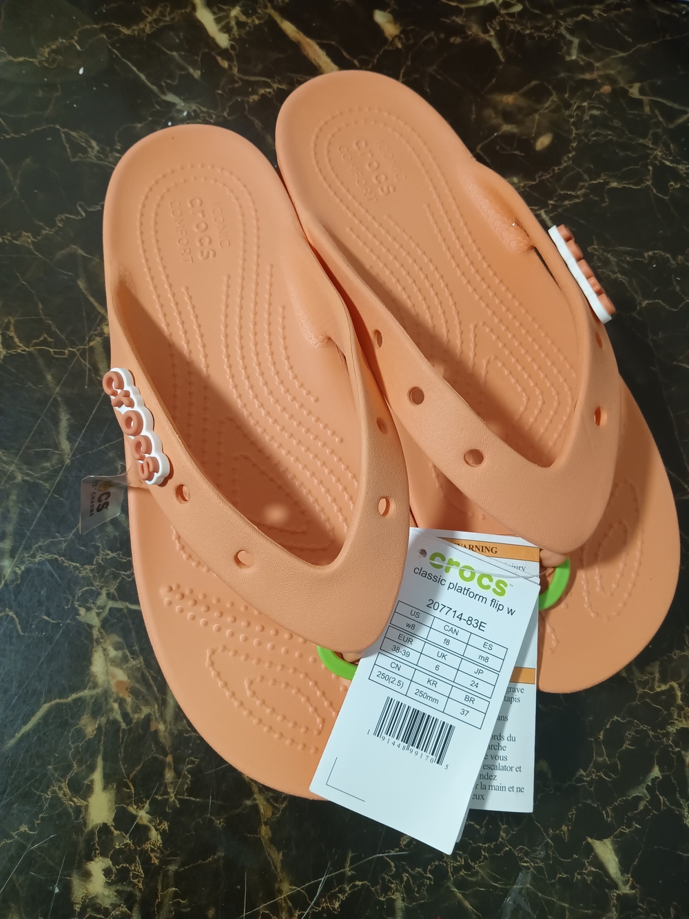 Crocs Classic Platform Flip W - Peach Pink Size:8